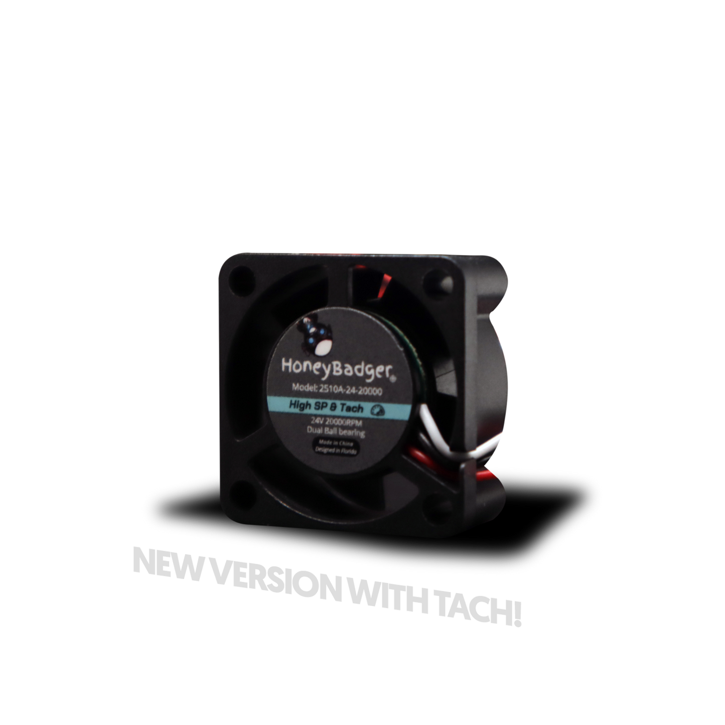 2510 Performance axial fan with Tach by HoneyBadger - 20,000RPM 24v