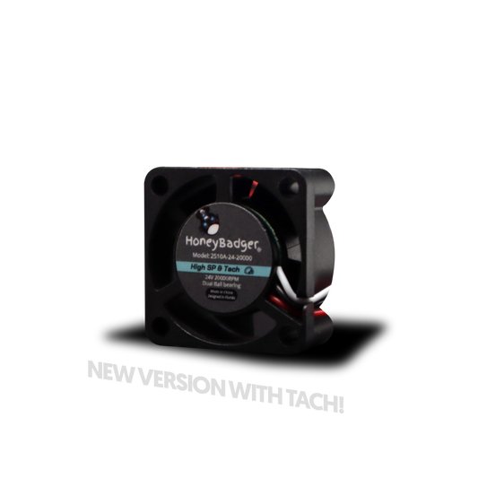2510 Performance axial fan with Tach by HoneyBadger - 20,000RPM 24v