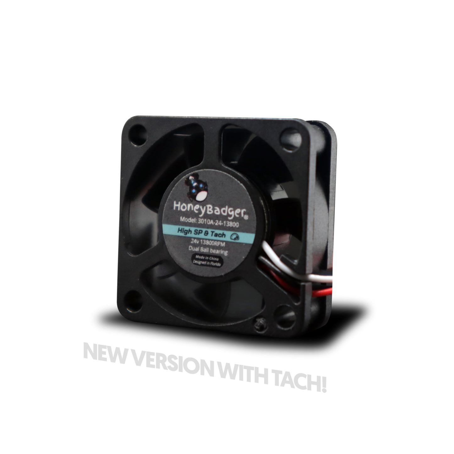 3010 Performance axial fan with Tach by HoneyBadger - 13,800RPM 24v
