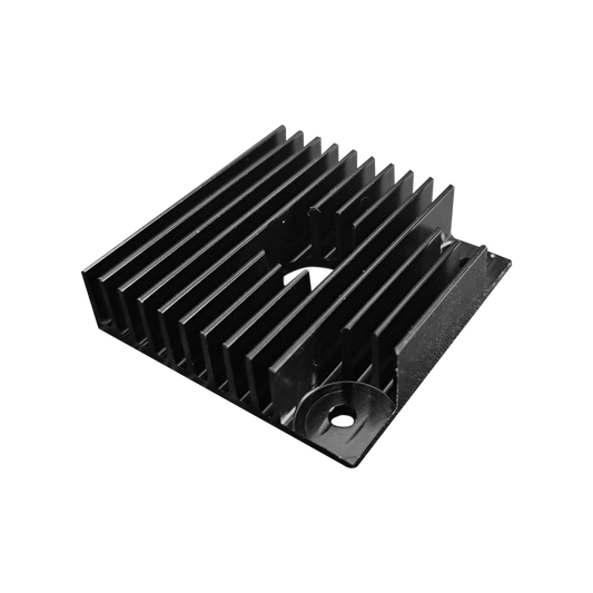 40mmx40mm Black Aluminium Heatsink - With Holes