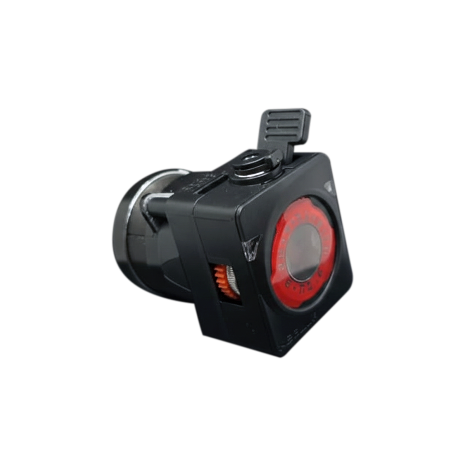 Biqu Nebula extruder angled view, showing red gear dial and compact housing