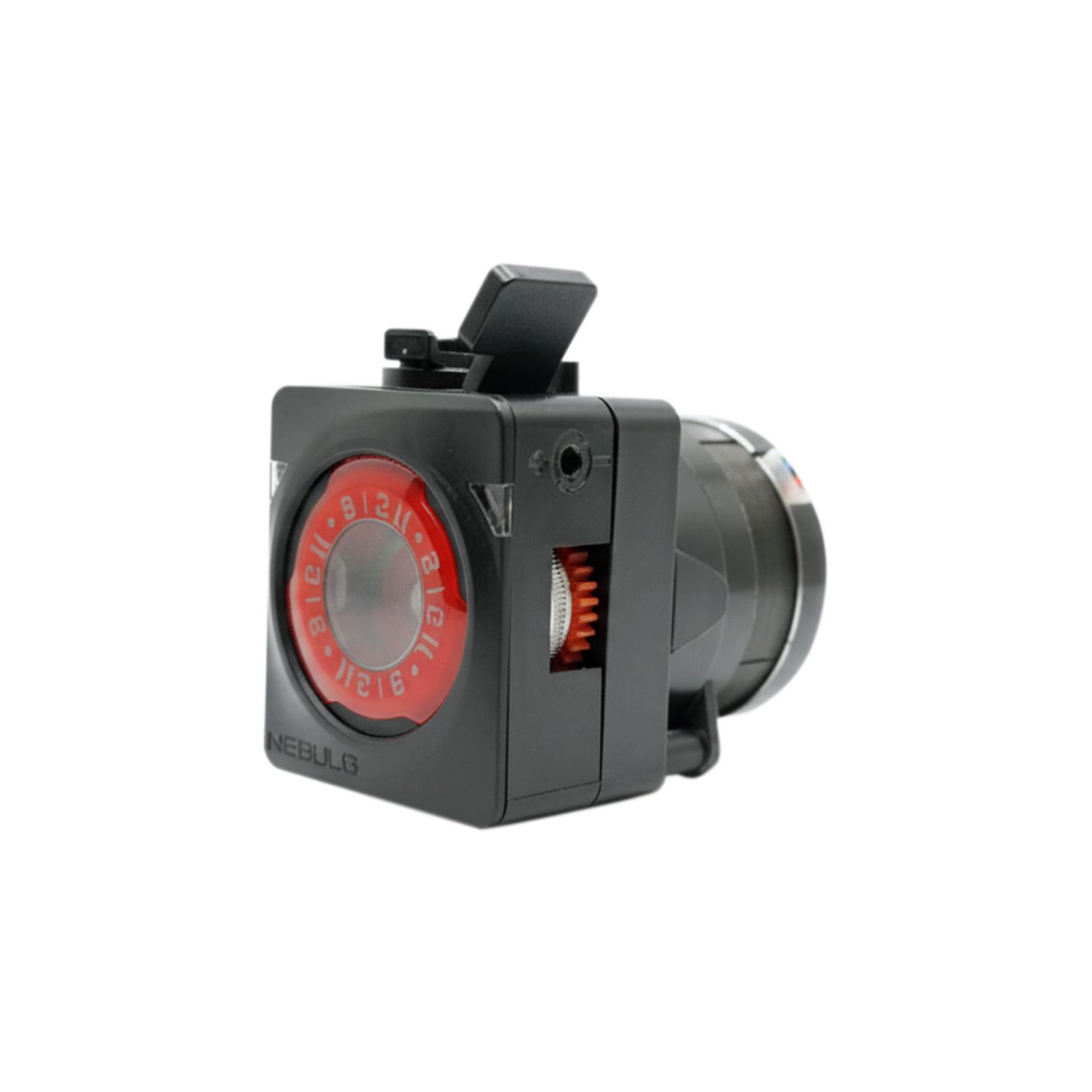 Biqu Nebula extruder side view with filament tension dial and black casing