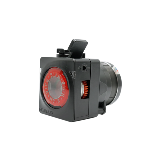 Biqu Nebula extruder side view with filament tension dial and black casing