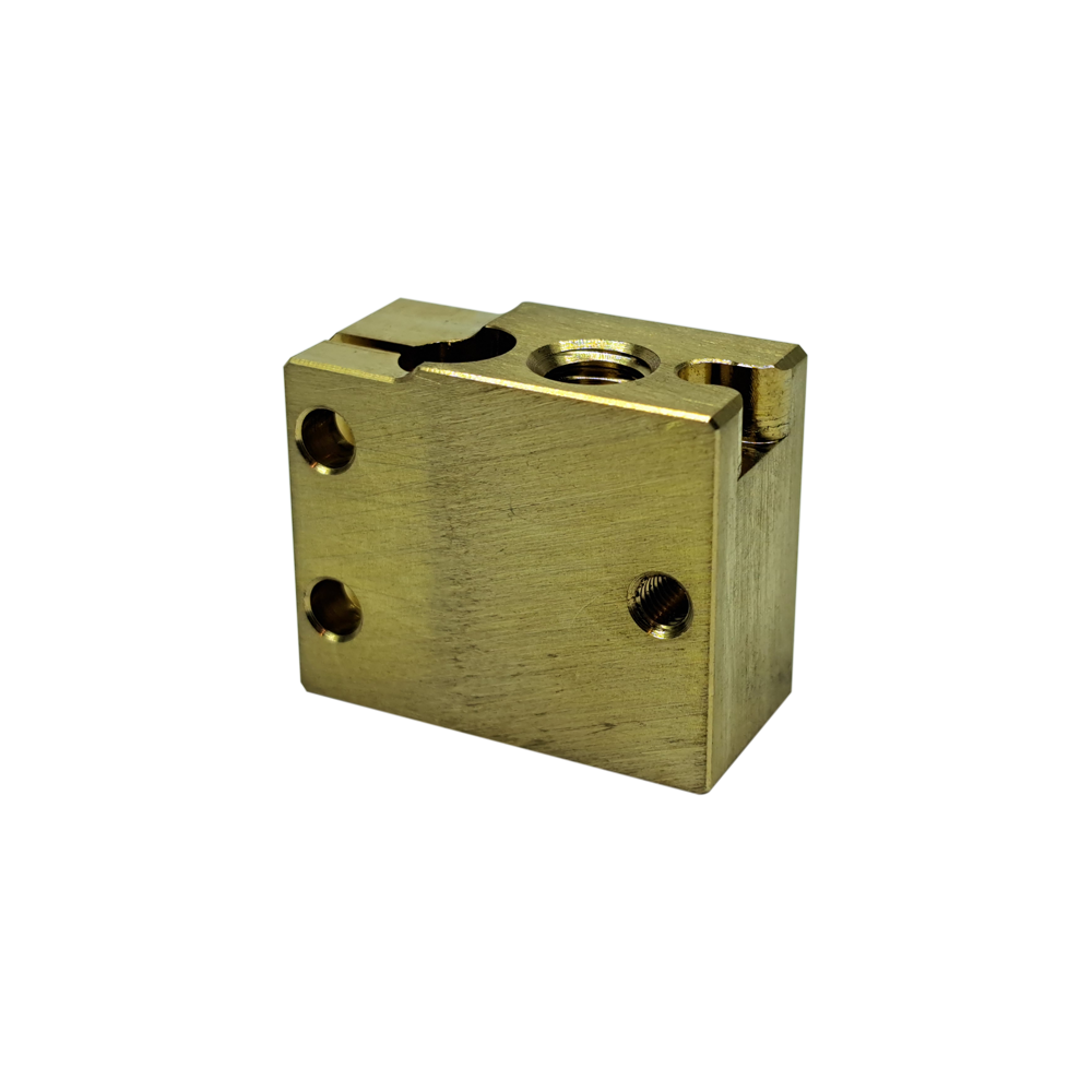 E3D V6 SOLID BRASS VOLCANO HEATER BLOCK