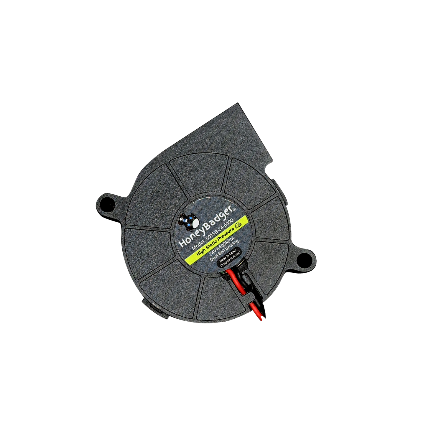 5015 PWM blower fan by HoneyBadger - 6,400RPM 24v