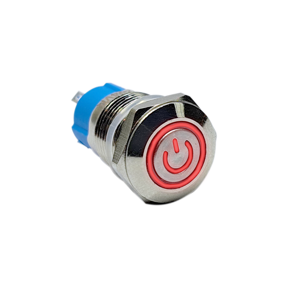 RED LED LATCHING POWER BUTTON