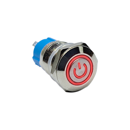 RED LED LATCHING POWER BUTTON